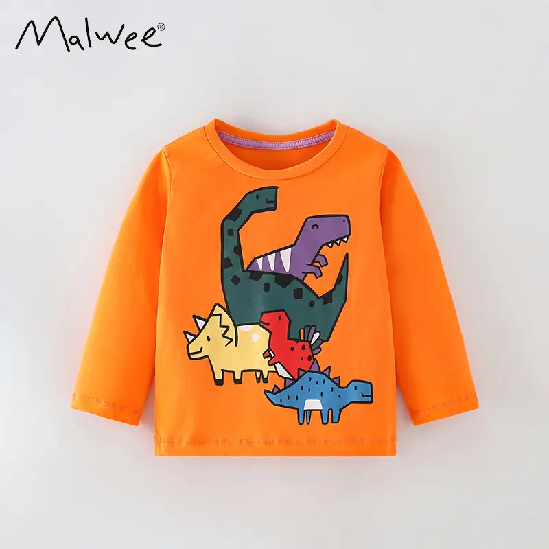 Malwee Boys Long Sleeve T-Shirt Elephant Print White - Image 7
