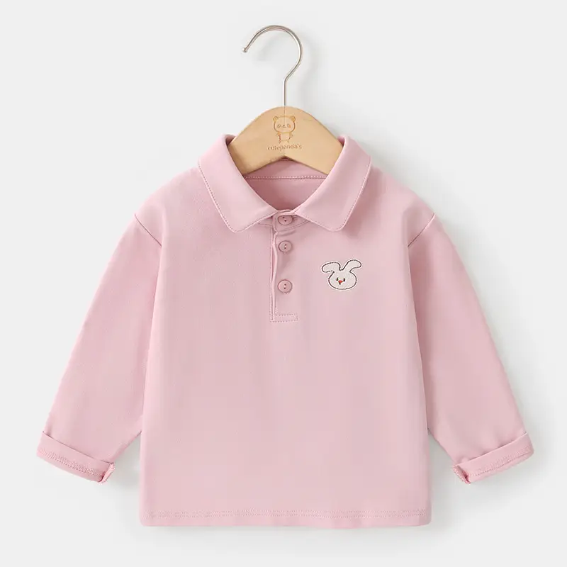 Kaka Panda Boys Cotton Polo Shirt Long Sleeve Spring Outfit - Image 4