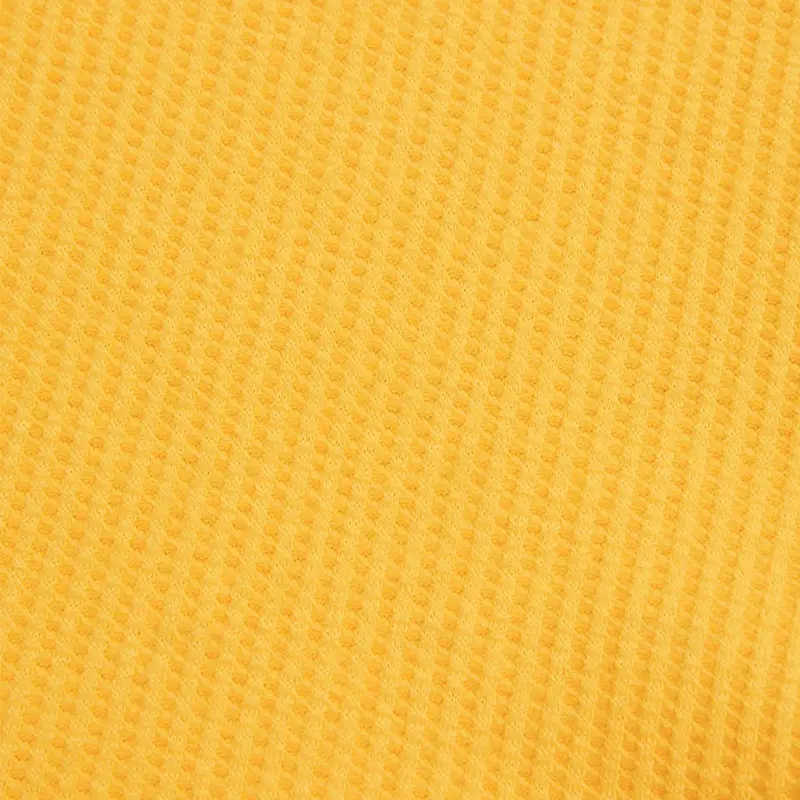 Men's Red Waffle Knit Polo Shirt Button Collar — feature 9