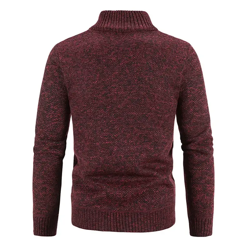Men's Grey Knitted Casual Cardigan Coat — feature 10
