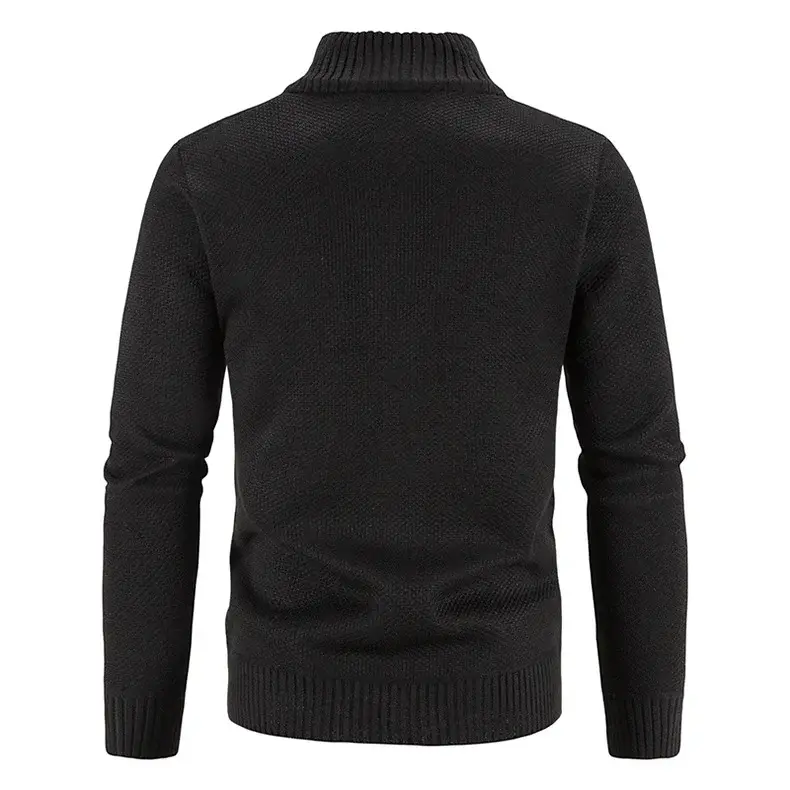 Men's Grey Knitted Casual Cardigan Coat — feature 13