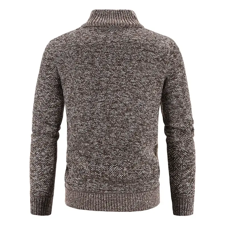 Men's Grey Knitted Casual Cardigan Coat — feature 22