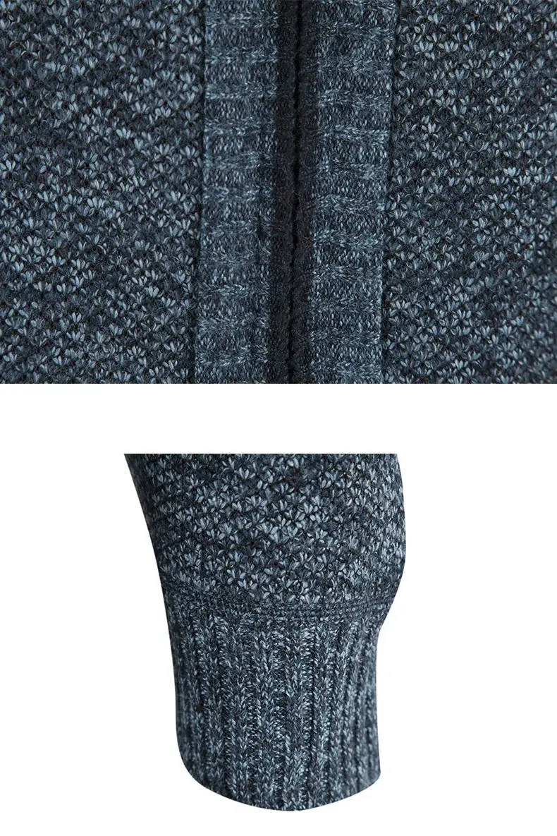 Men's Grey Knitted Casual Cardigan Coat — feature 27