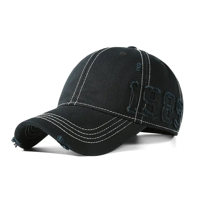 Black Letter Hole Baseball Cap for Women & Men - Image 7