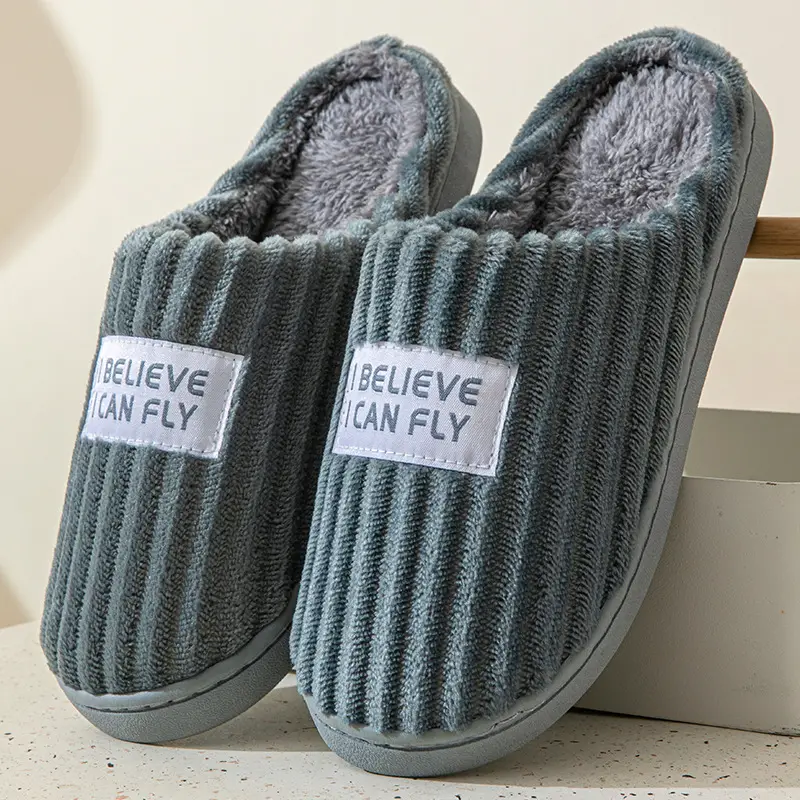 Cotton Wool Slippers for Men Winter Warm Indoor - Image 6
