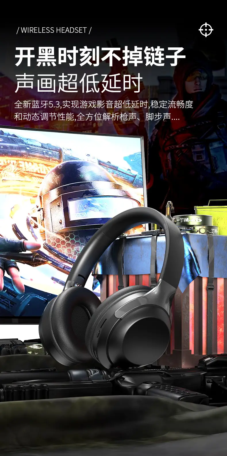 White Bluetooth Headset with Ultra-Long Battery — feature 12