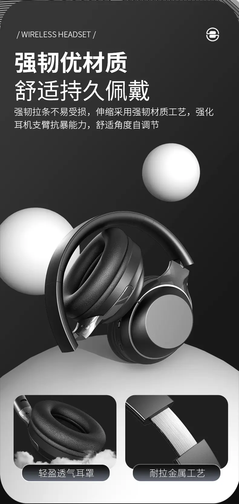 White Bluetooth Headset with Ultra-Long Battery — feature 9