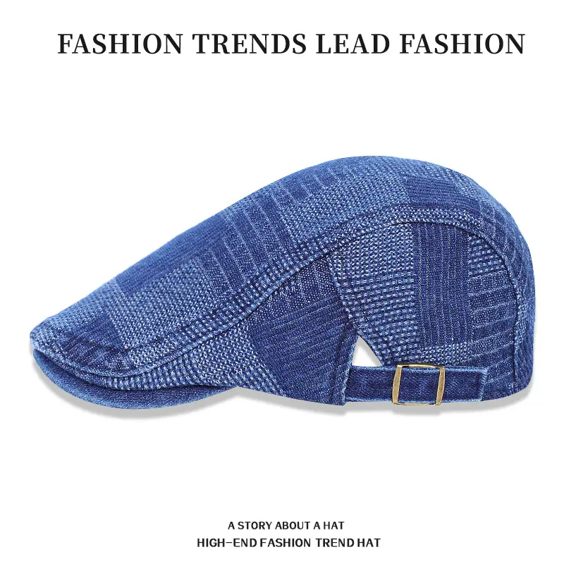 Dark Gray Breathable Denim Cap for Men - Image 6