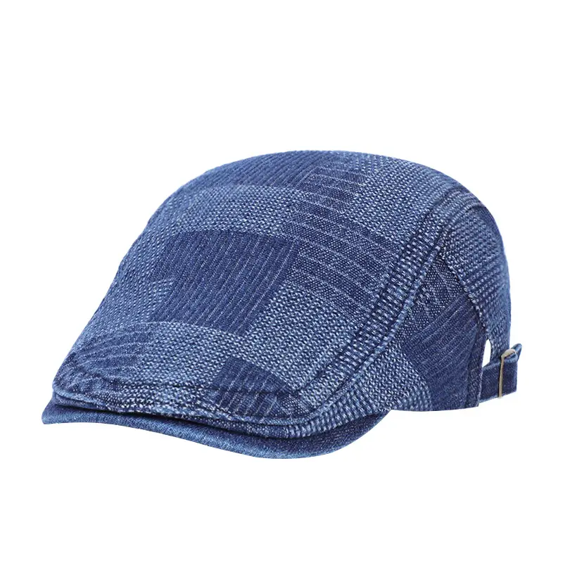 Dark Gray Breathable Denim Cap for Men - Image 9