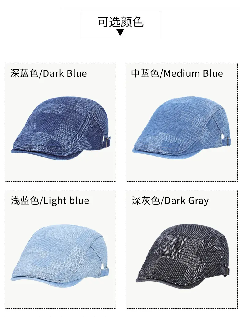 Dark Gray Breathable Denim Cap for Men — feature 5