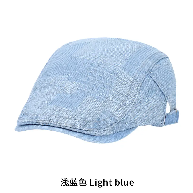 Dark Gray Breathable Denim Cap for Men - Image 2