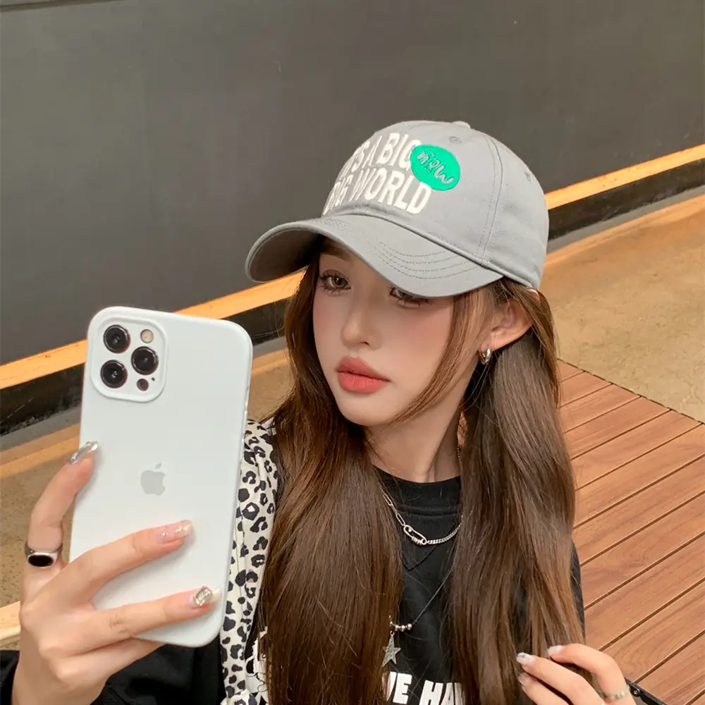 Women Pink Embroidered Baseball Cap - Image 8