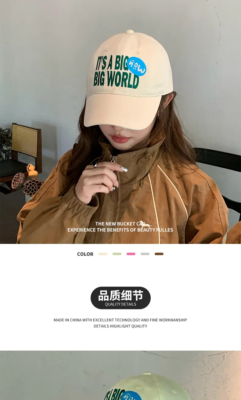Women Pink Embroidered Baseball Cap — feature 5