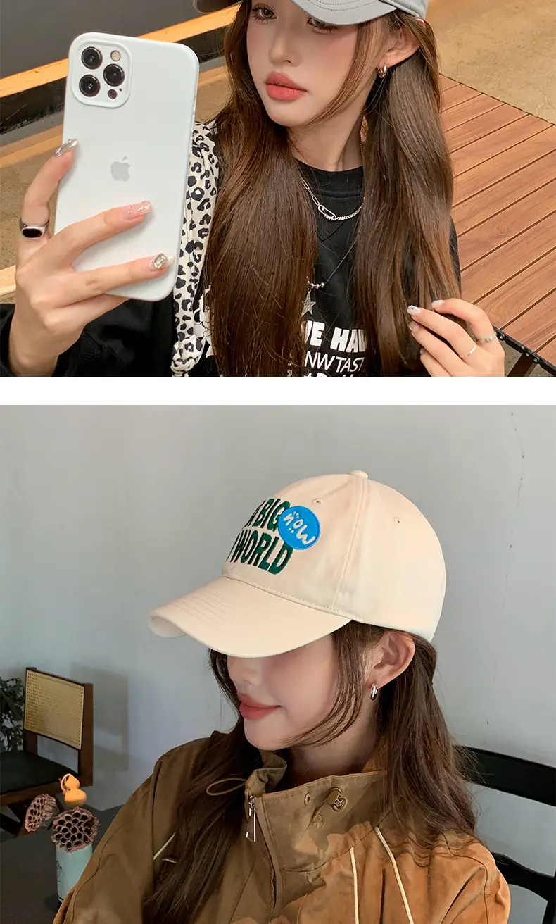 Women Pink Embroidered Baseball Cap — feature 8