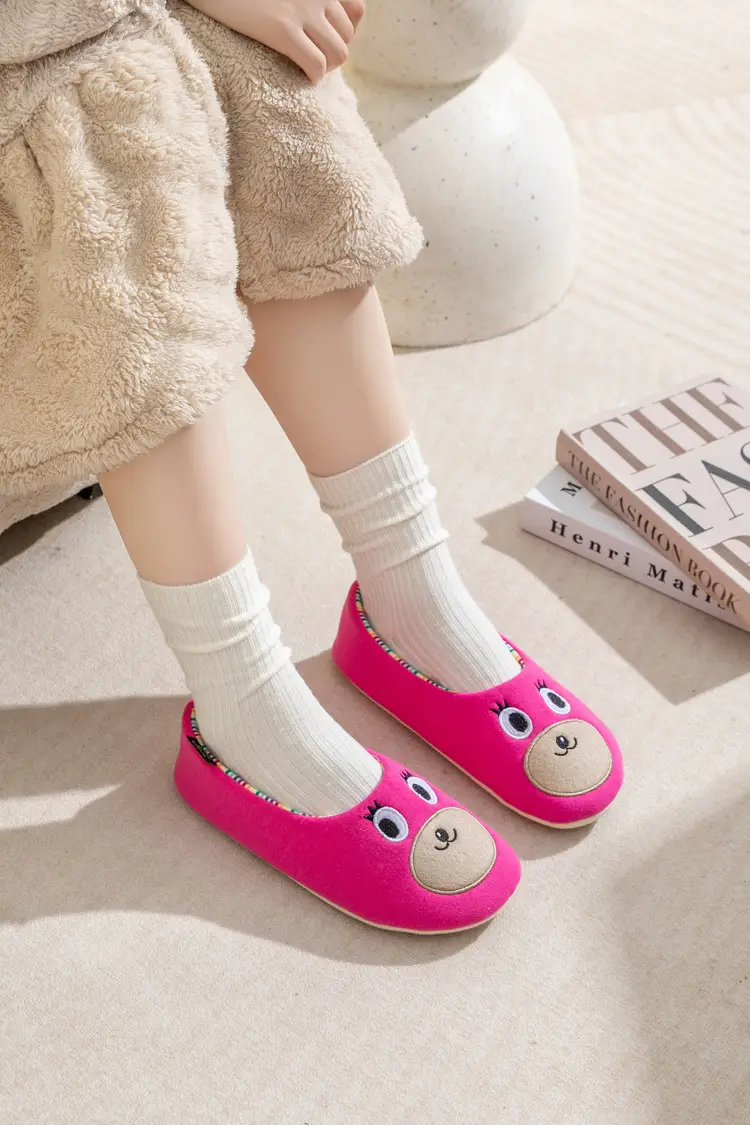 Japanese-style Women's Parent-child Autumn and Winter Cartoon Home Household Indoor Soft-soled Moon Shoes Cotton Slippers Feeling of Stepping on Shit — feature 11