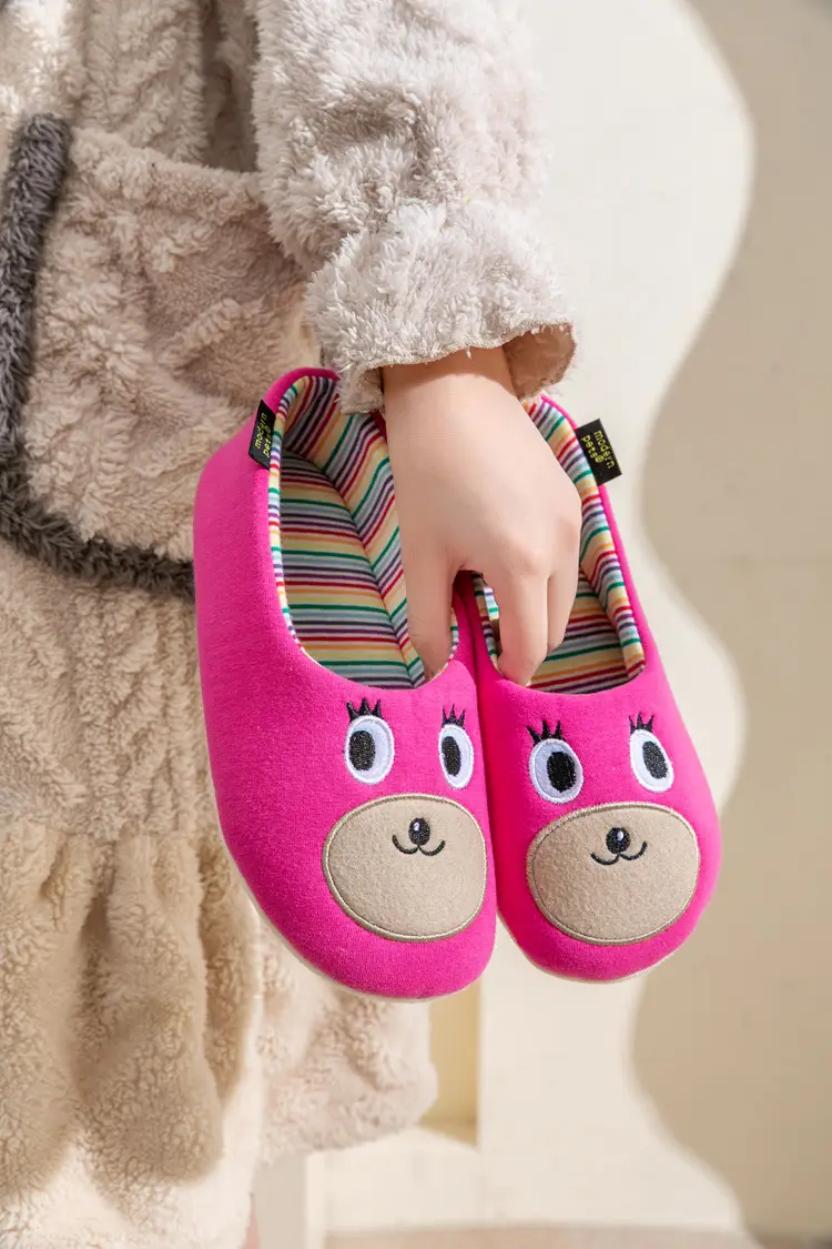 Japanese-style Women's Parent-child Autumn and Winter Cartoon Home Household Indoor Soft-soled Moon Shoes Cotton Slippers Feeling of Stepping on Shit — feature 7