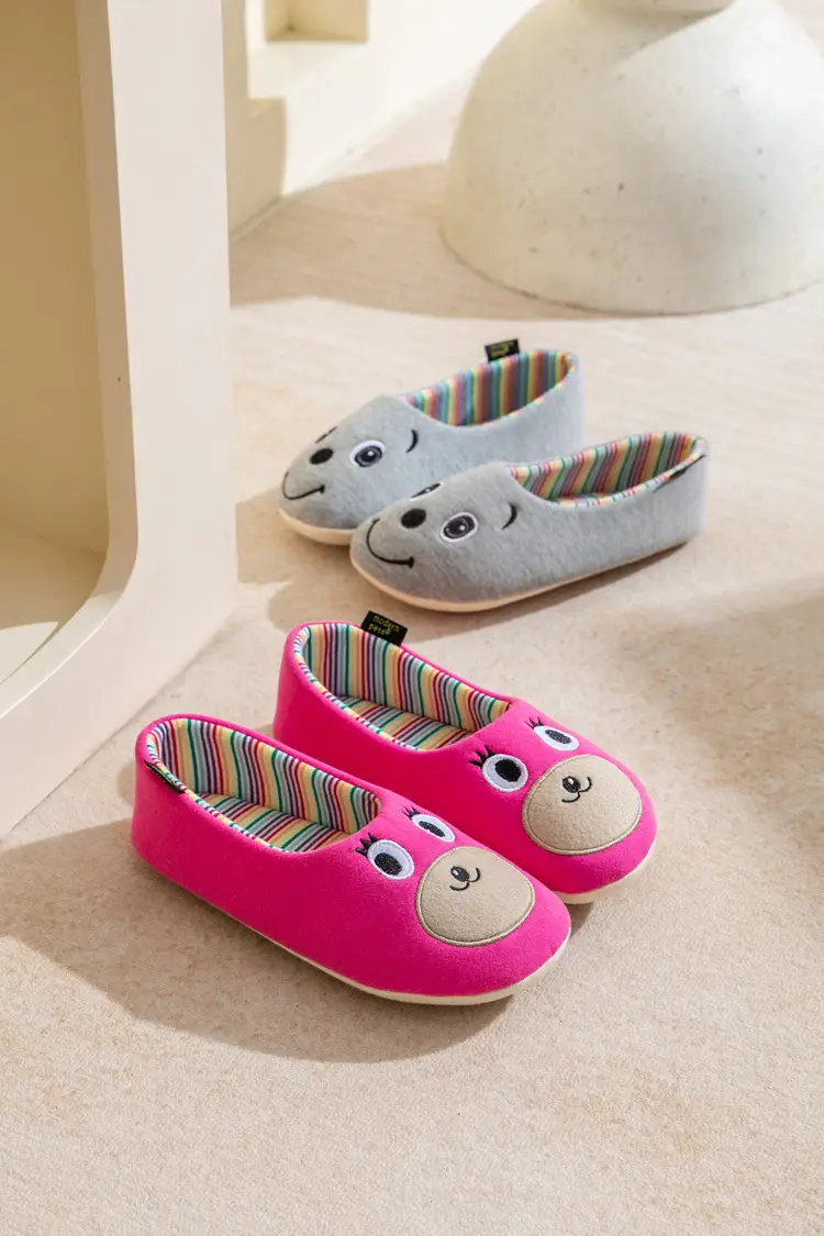 Japanese-style Women's Parent-child Autumn and Winter Cartoon Home Household Indoor Soft-soled Moon Shoes Cotton Slippers Feeling of Stepping on Shit — feature 8