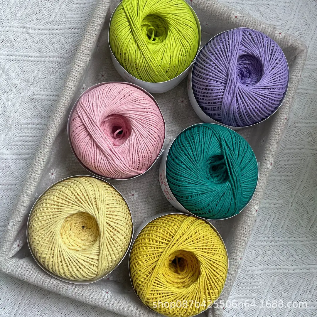 Factory direct 12 strands of cotton thread 150G hook bag special thread 1.5MM thick DIY hand-woven cotton and linen thread