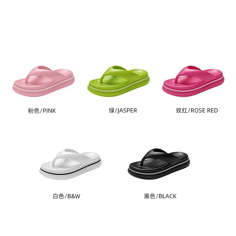 EVA Flip-Flops Women's Summer Outer Wearing New Internet Popular Fashionable Beach Sandals and Slippers Ins Thick Bottom Flip-Flops for Summer