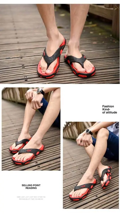 Men's 2025 Travel Flip-Flops Black Casual Outdoor — feature 5
