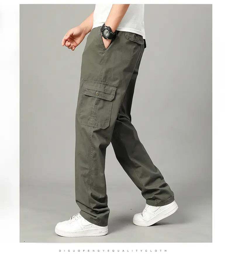 2025 Men Beige Cargo Pants Thin Sports Wear — feature 17