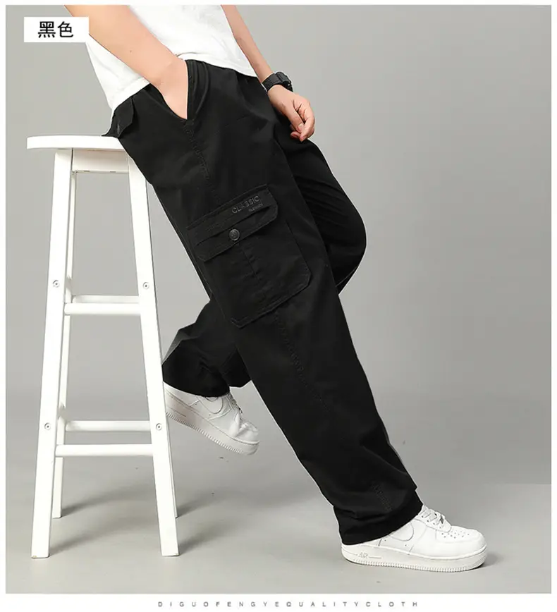 2025 Men Beige Cargo Pants Thin Sports Wear — feature 19