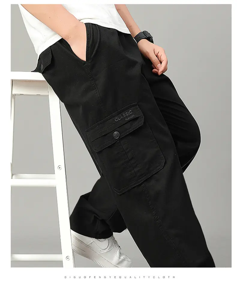 2025 Men Beige Cargo Pants Thin Sports Wear — feature 21