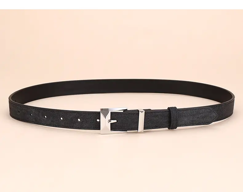 Women's Leather Belt with Cowhide Pin Buckle, 2.5cm Width — feature 15