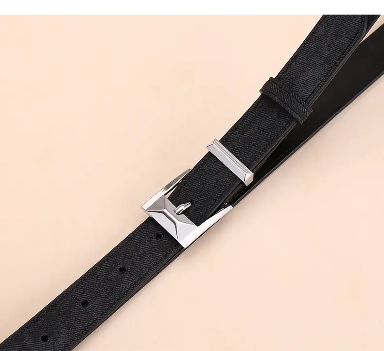 Women's Leather Belt with Cowhide Pin Buckle, 2.5cm Width — feature 16