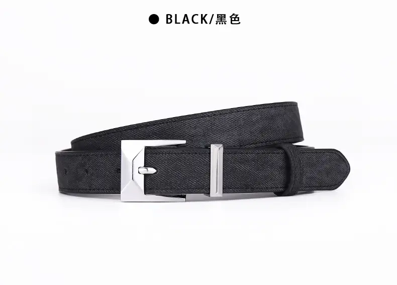 Women's Leather Belt with Cowhide Pin Buckle, 2.5cm Width — feature 20