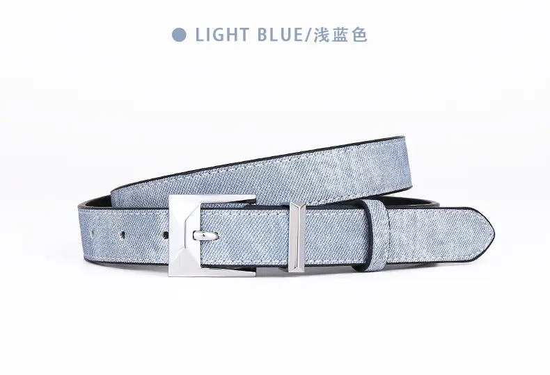 Women's Leather Belt with Cowhide Pin Buckle, 2.5cm Width — feature 22