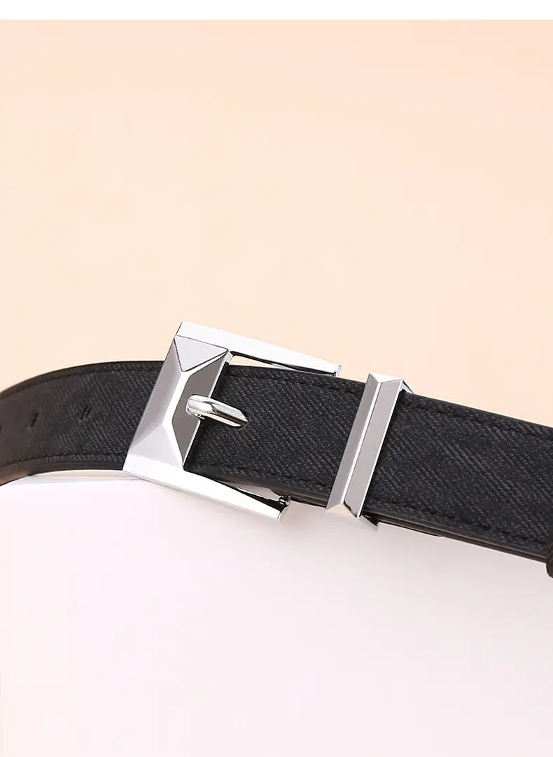 Women's Leather Belt with Cowhide Pin Buckle, 2.5cm Width — feature 27