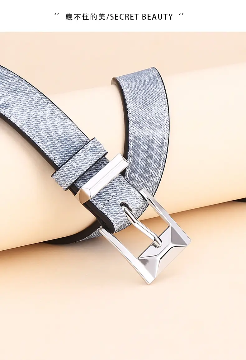 Women's Leather Belt with Cowhide Pin Buckle, 2.5cm Width — feature 4