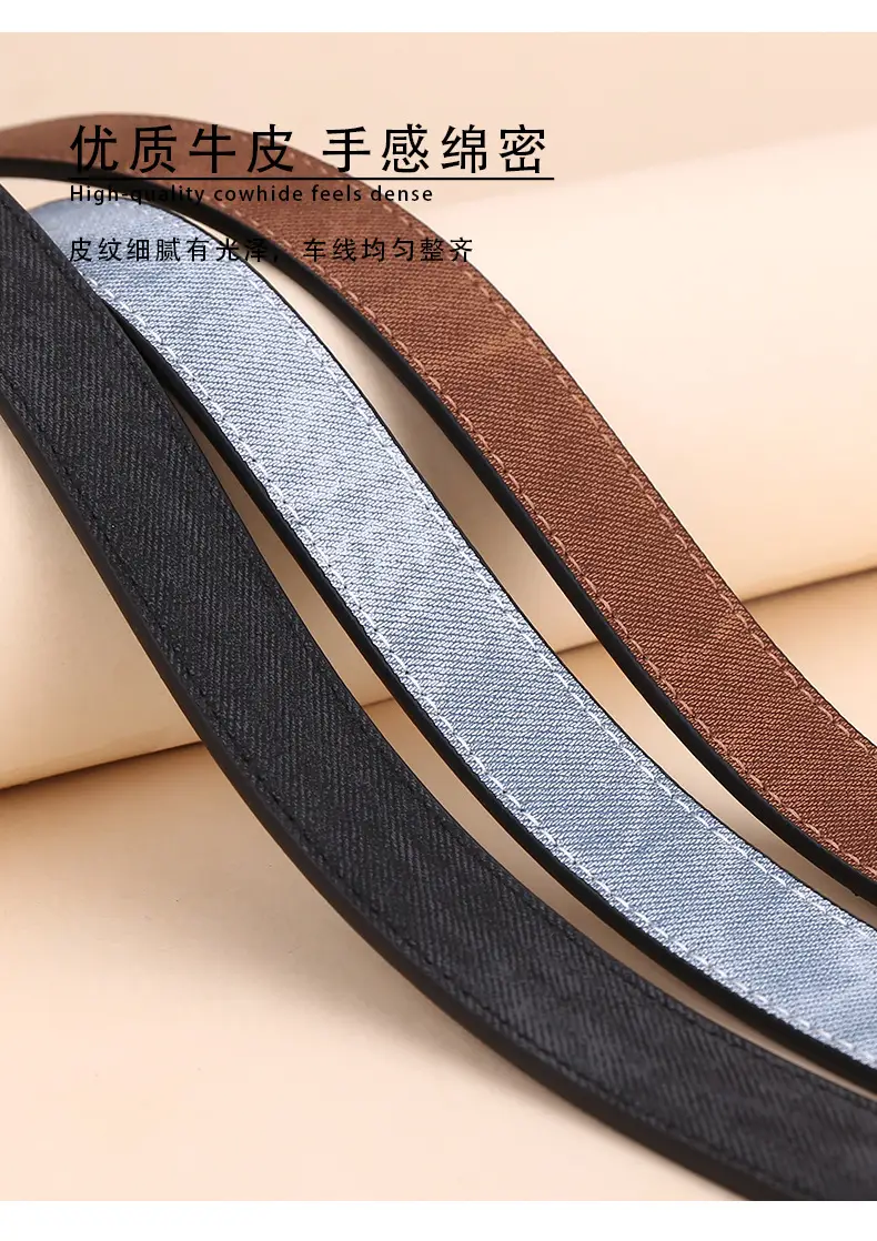 Women's Leather Belt with Cowhide Pin Buckle, 2.5cm Width — feature 9
