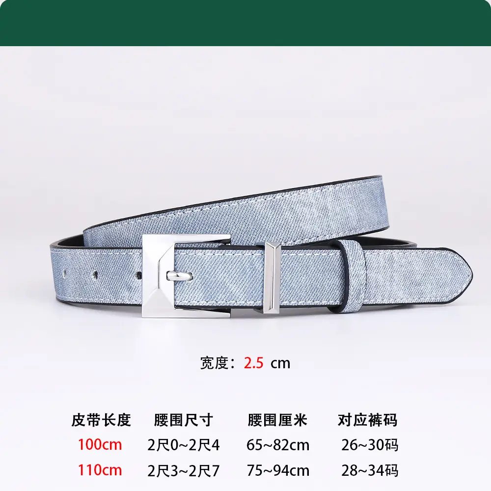 Women's Leather Belt with Cowhide Pin Buckle, 2.5cm Width - Image 3