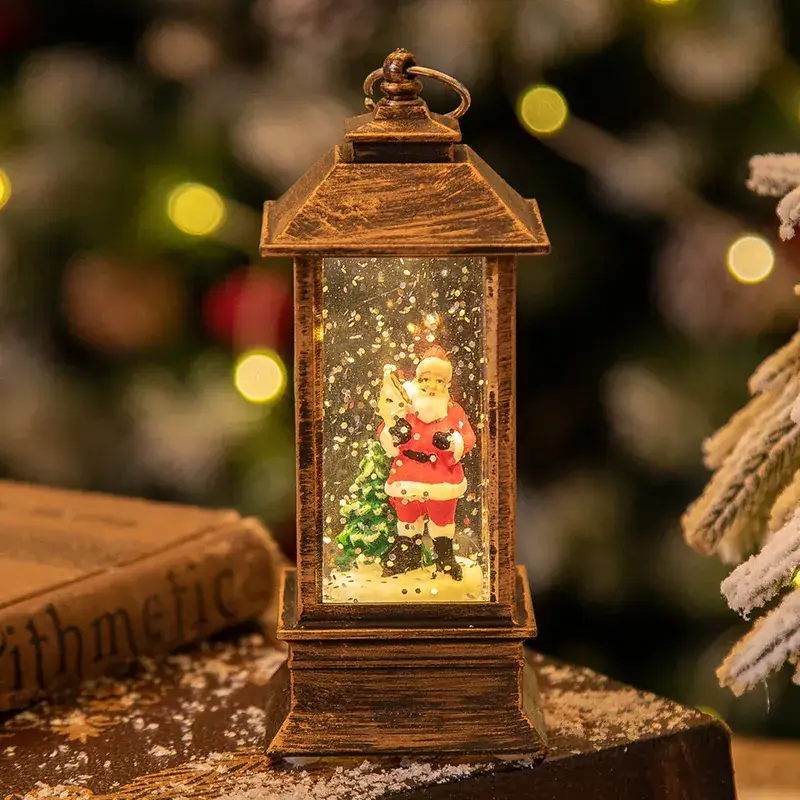 Christmas Wind Lamp with Santa Decor Crystal Design - Image 2
