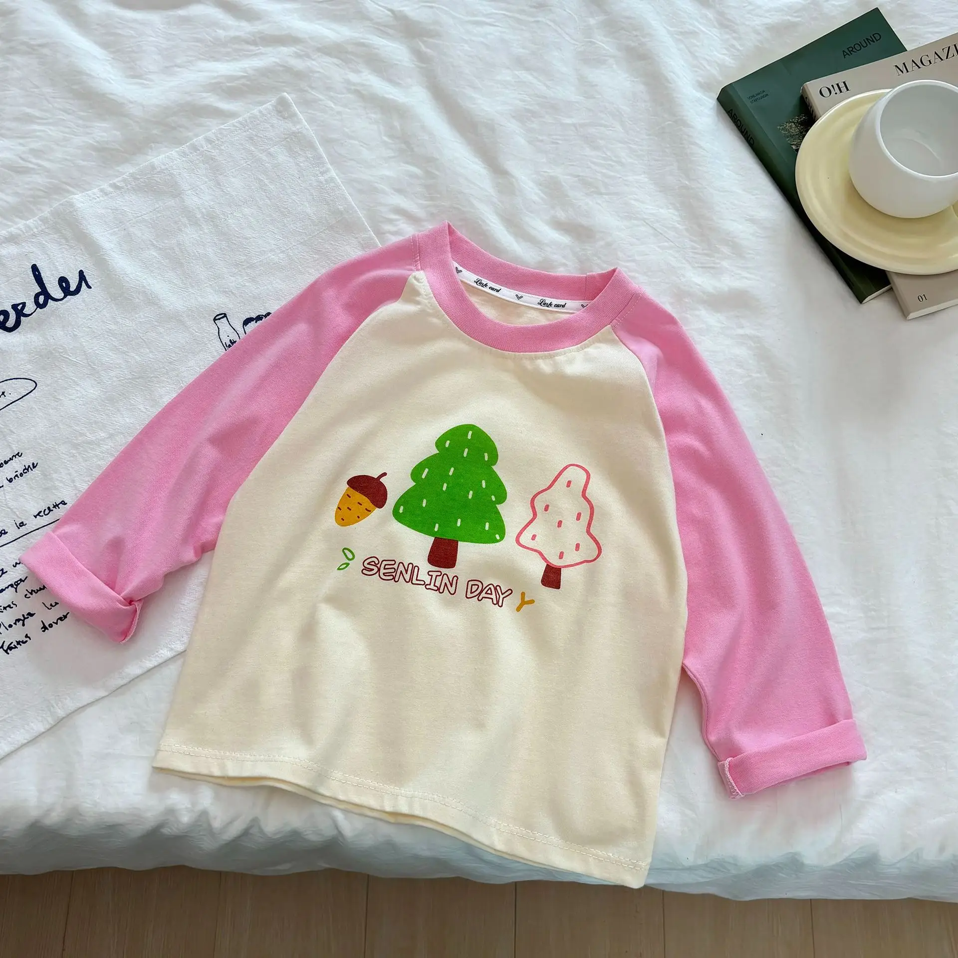 2025 Kids T-Shirt Pure Cotton Boys Orange Cartoon Long Sleeve - Image 13