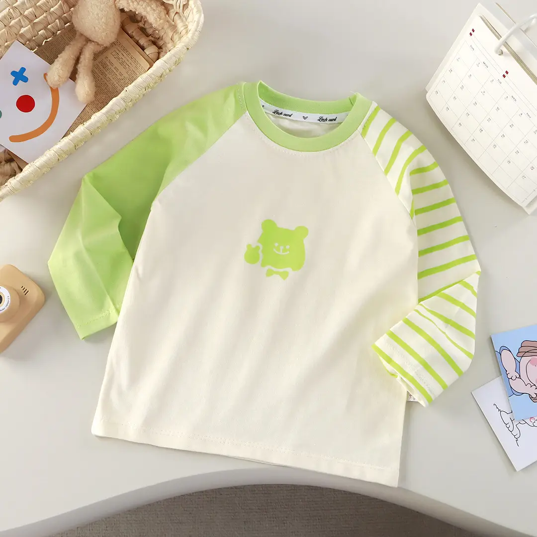 2025 Kids T-Shirt Pure Cotton Boys Orange Cartoon Long Sleeve - Image 16
