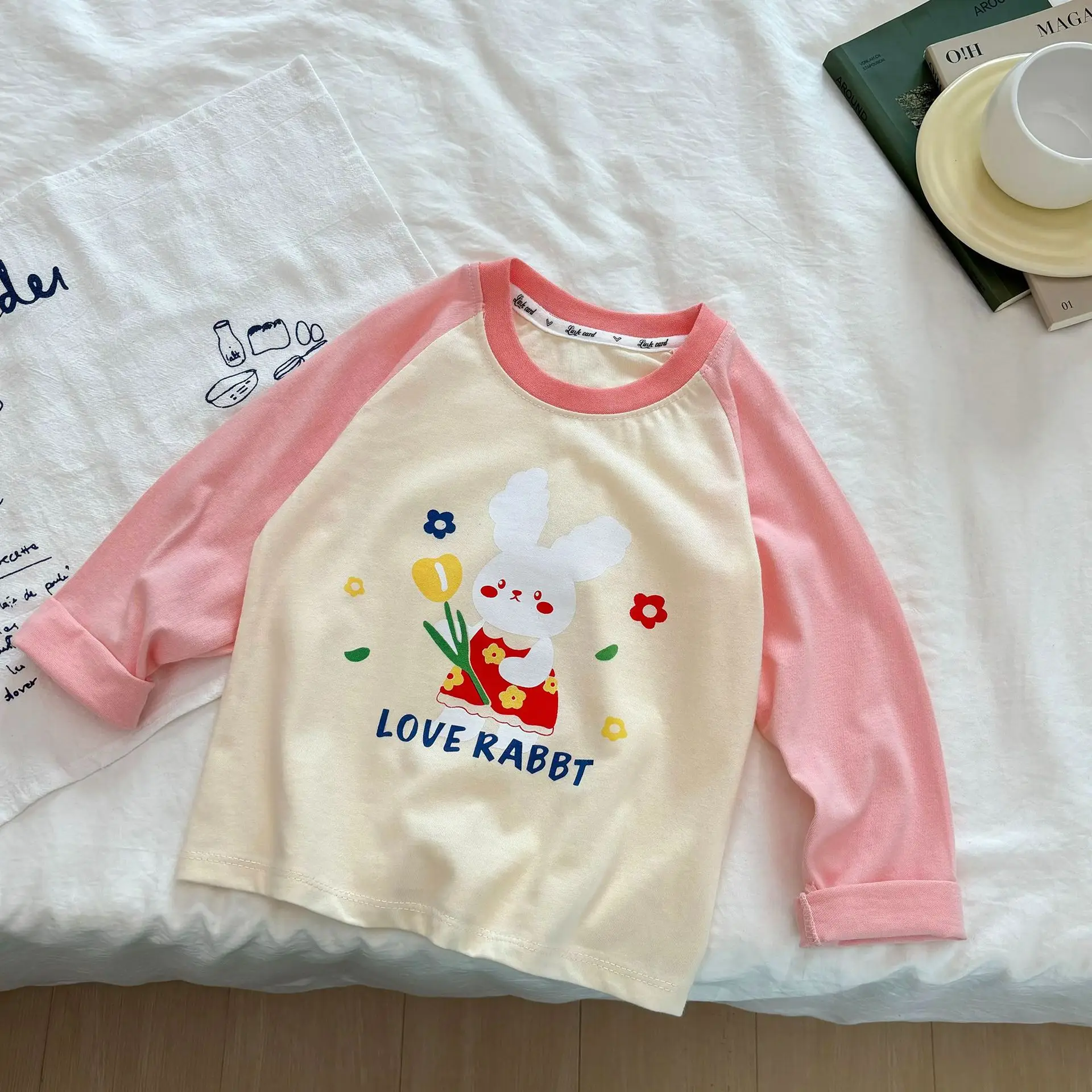2025 Kids T-Shirt Pure Cotton Boys Orange Cartoon Long Sleeve - Image 7