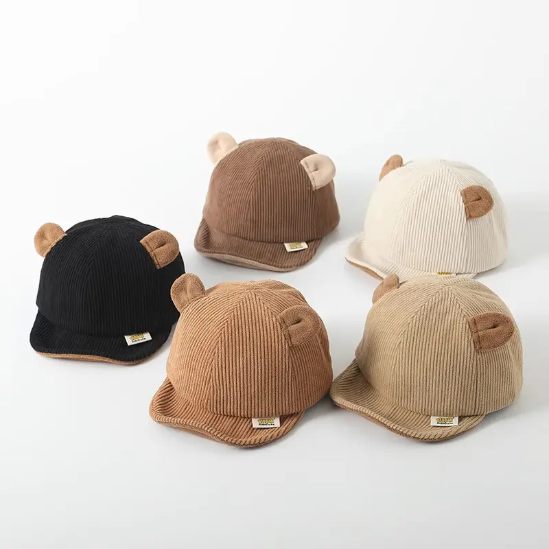 Cute Bear Ears Cotton Baby Hat Beige - Image 16