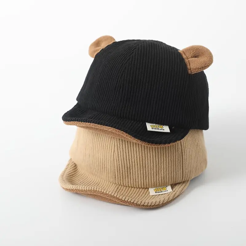 Cute Bear Ears Cotton Baby Hat Beige - Image 18