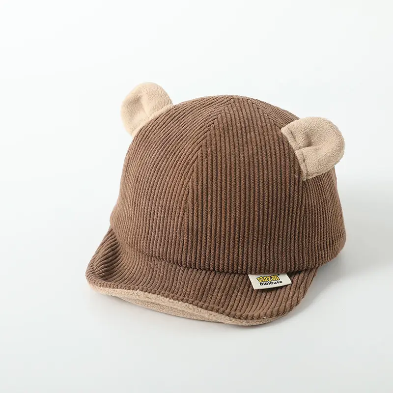 Cute Bear Ears Cotton Baby Hat Beige — feature 15