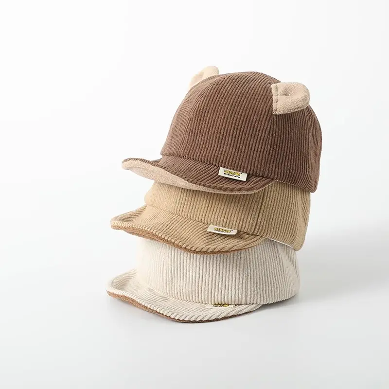 Cute Bear Ears Cotton Baby Hat Beige — feature 3