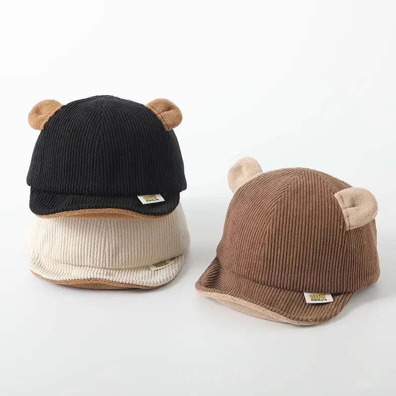 Cute Bear Ears Cotton Baby Hat Beige — feature 4