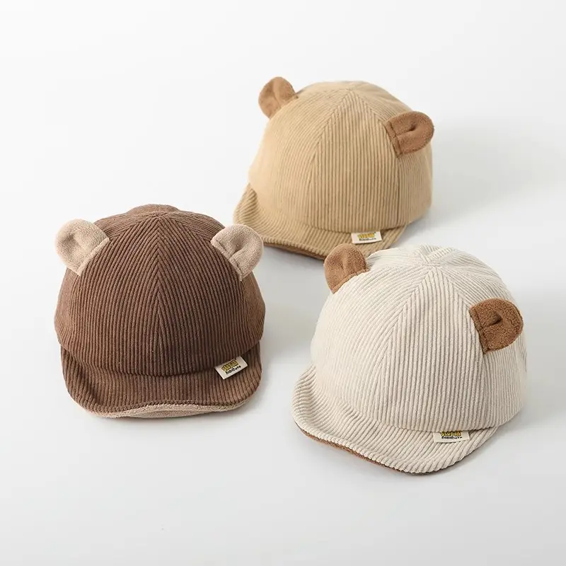 Cute Bear Ears Cotton Baby Hat Beige — feature 5