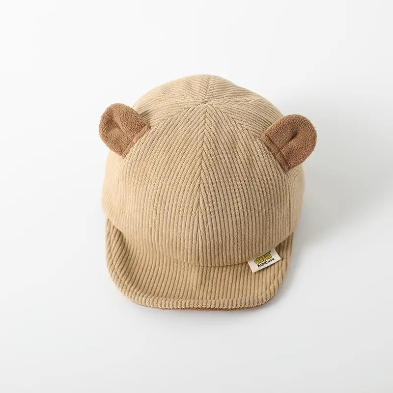 Cute Bear Ears Cotton Baby Hat Beige — feature 8