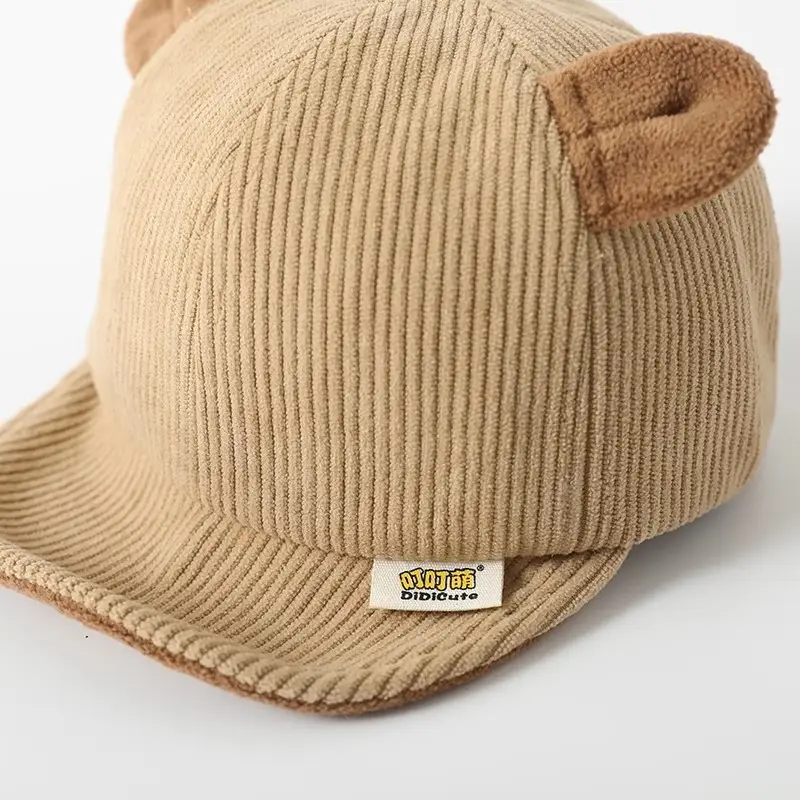 Cute Bear Ears Cotton Baby Hat Beige — feature 9