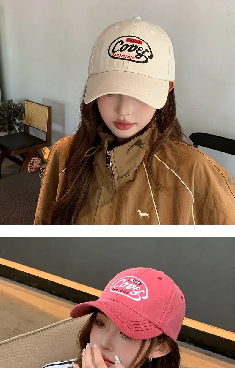 Retro Embroidered Baseball Cap for Men Maroon — feature 8