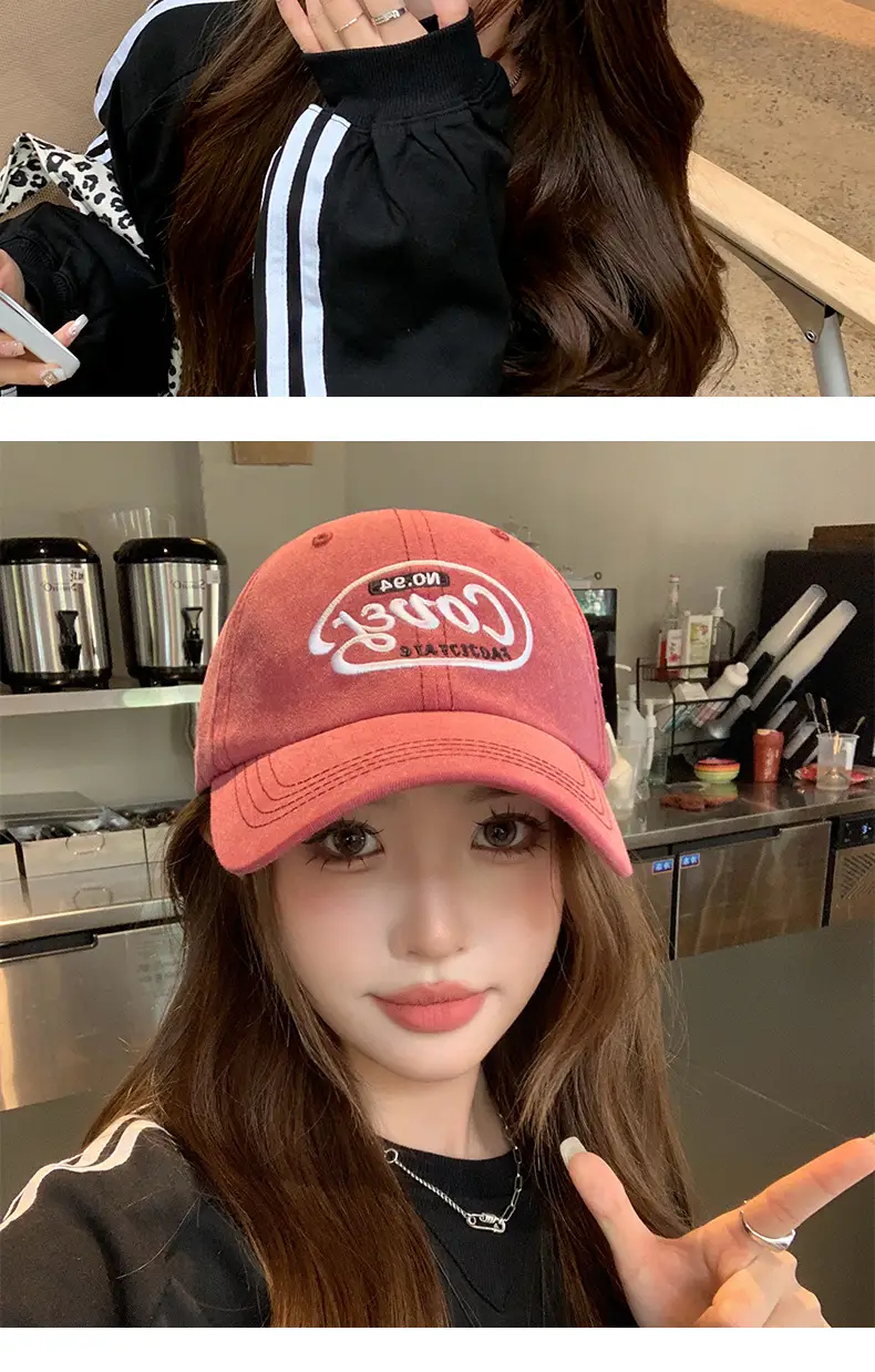 Retro Embroidered Baseball Cap for Men Maroon — feature 9