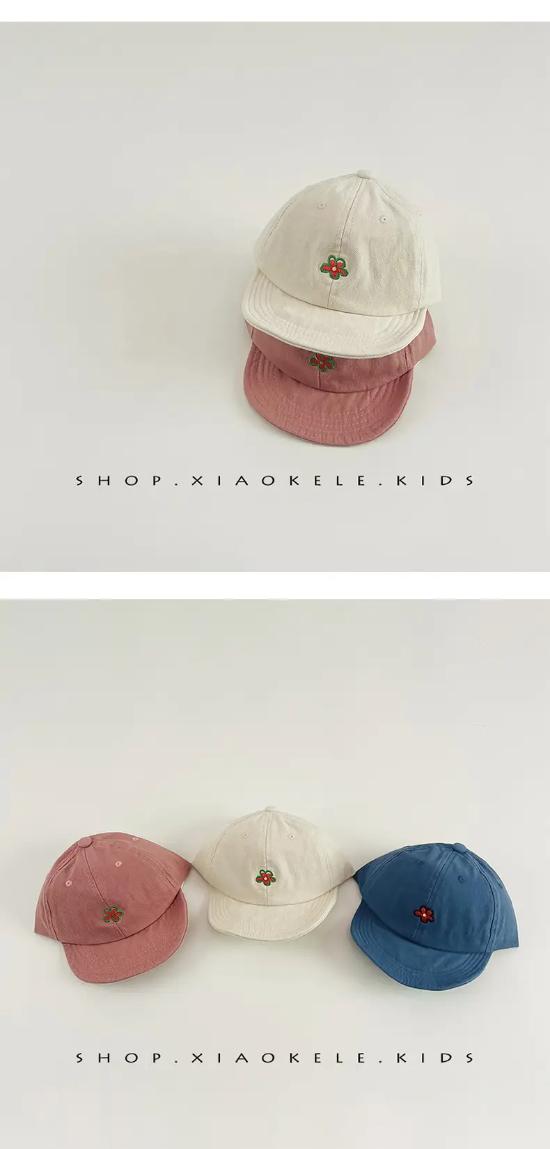 Red Floral Baby Cap for Girls Soft Bristle Hat — feature 4